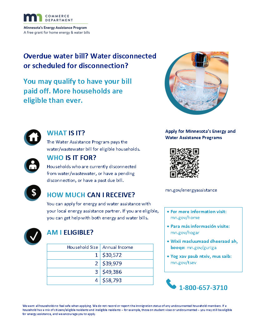 Flyer for Water Assistance